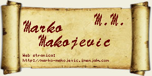 Marko Makojević vizit kartica